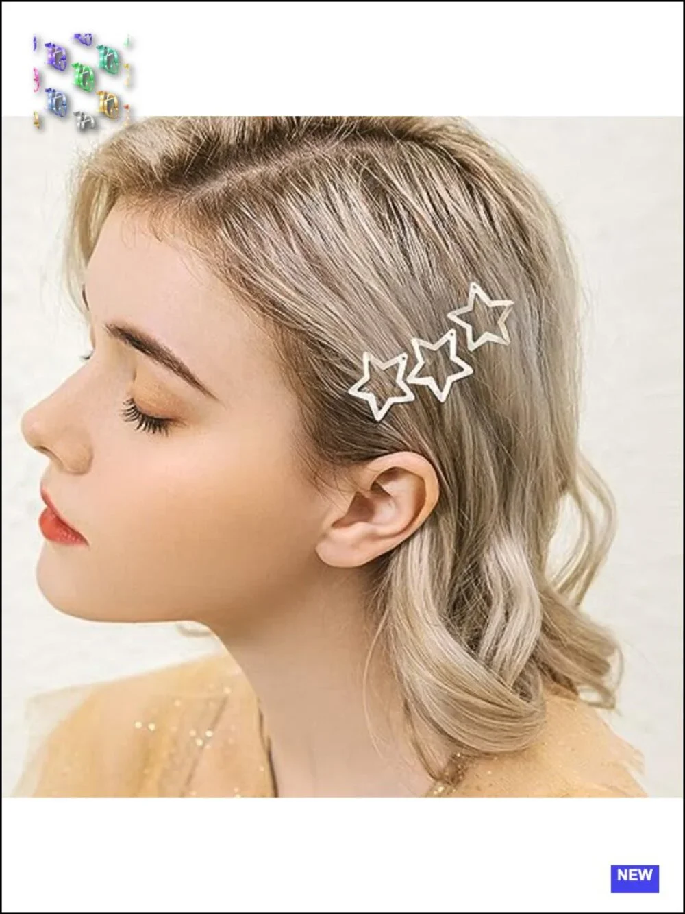 Y2K Star Hair Clips 15 Pack Metal Snap Barrettes Non Slip Hair Accessories